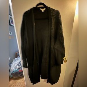 Black cardigan sweater